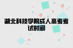 湖北科技学院成人高考考试时间是什么时候？