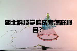 湖北科技学院成考怎样报名？