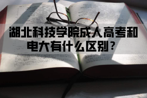 湖北科技学院成人高考和电大有什么区别？